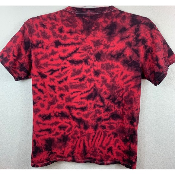 Marvel Miles Morales Spider-Man Tie Dye Shirt Mens Medium Red Black Graphic Tee - Picture 3 of 5